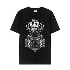 Women's Gothic Punk T-shirts Printed Into the magic forest Casual Loose
